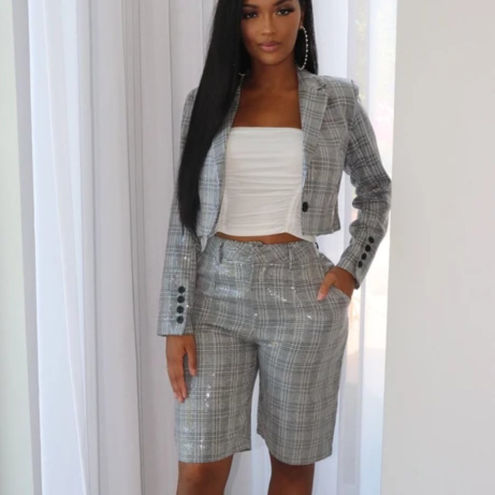 Fashion Nova High Rise Sequin Shorts